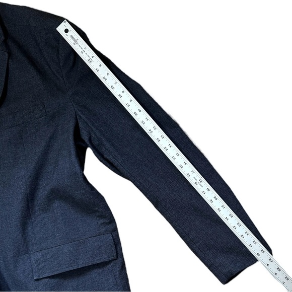 JACHS NY Navy Blazer Sports Coat Suit Jacket Cotton Blend Pockets Dbl Vent XXL - Picture 4 of 12
